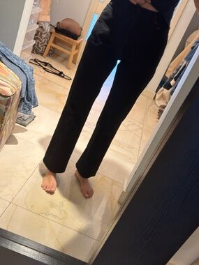 Saint Laurent.High-Rise Straight Leg Black for 5 feet to 5'3. See pic. I am 5'3